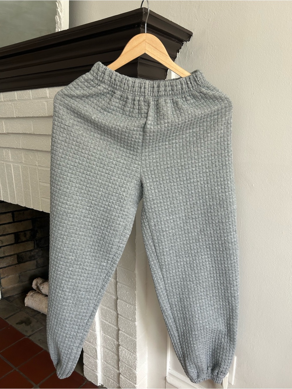 Princess Polly Light Gray Waffle Knit Joggers